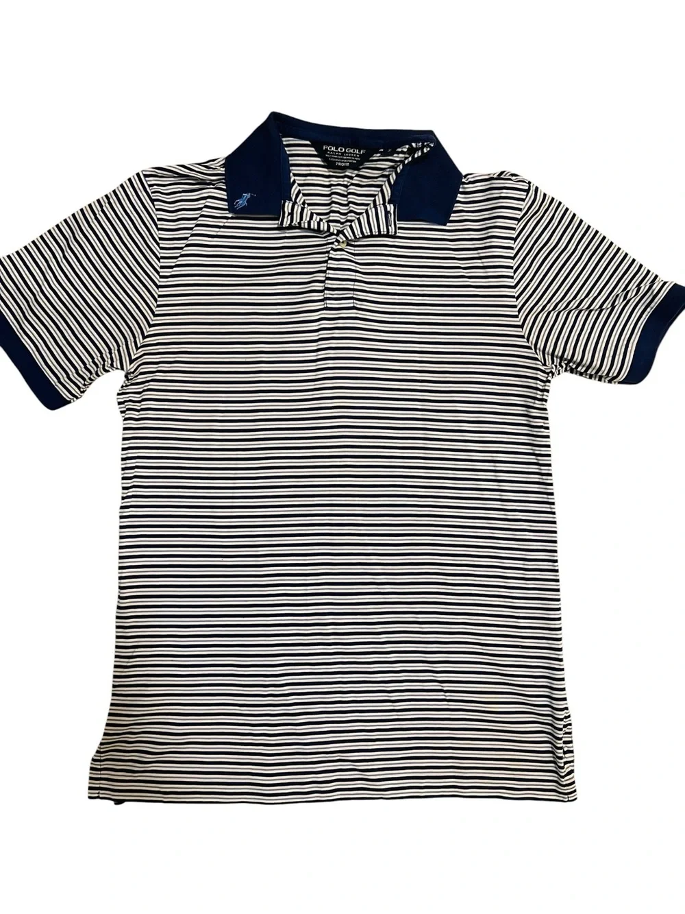 Polo Golf Ralph Lauren Blue White Stripe Polo Shirt Men’s Small